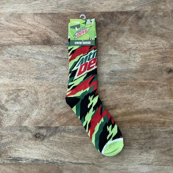 NEW Adult MT. Dew Socks-Mountain Dew - Picture 1 of 2